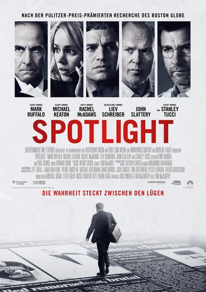 Filmplakat SPOTLIGHT - Die Wahrheit steckt zwischen den Lgen